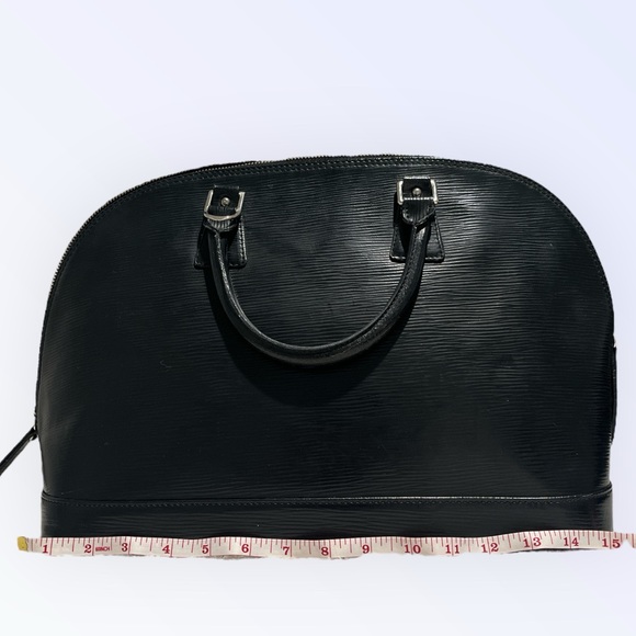 Isabella Fiore leather structured top handle black tote EUC - Picture 4 of 7